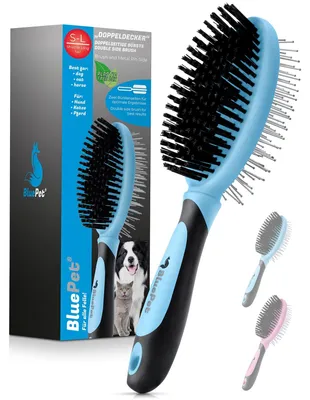 Image de Brosse pour chien - Double face 2-en-1 - Démêlage et brossage - Poils longs et poils courts