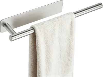 Productafbeelding van Handdoekhouder 30 cm, rvs, zelfklevend, voor badkamer