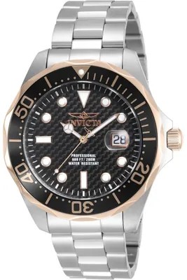 Produktbild von Invicta Pro Diver 12567 Herrenuhr - Quarzwerk - Edelstahl mit schwarzem Zifferblatt - 47 mm