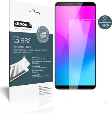 Produktbild von 2x Schutzfolie für Nubia Z18 Mini - Anti-Shock 9H Folie dipos Glass Displayfolie