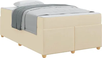 Immagine prodotto di vidaXL Struttura letto con materasso crema 120 x 200 cm in tessuto