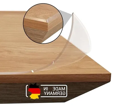 Productafbeelding van Tafelfolie op Maat - Tafelbescherming - Tafel Beschermen - Glashelder PVC - 80x80 cm - Transparant