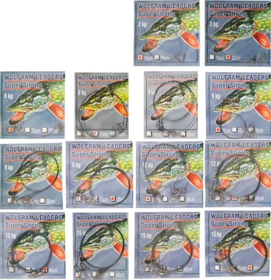 Produktbild von 2 Wolfram Vorfächer Stahlvorfach Spinnvorfächer , Länge:25cm, Tragkraft:3 kg