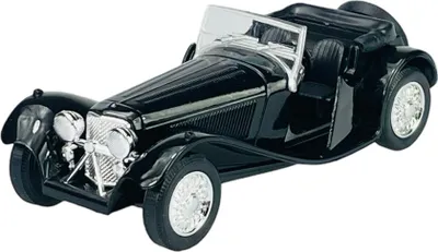 Obrázok produktu pre Welly Old Timer SS Jaguar 100 bez strechy čierny 1:34-1:39 Odliatok z kovu Model  v krabici  98876