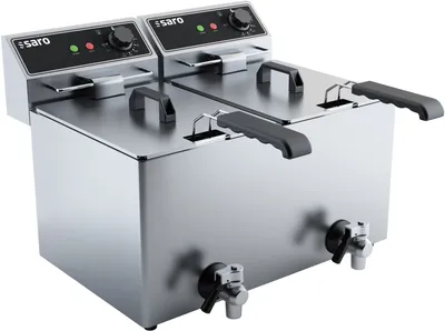 Obrázek produktu pro Fritéza Gastro EF88 s vypouštěcím kohoutkem, vyjímatelná mísa, 2x3kW