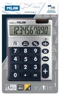 Zdjęcie produktu dla Kalkulator Milan Silver – Duże Klawisze, Bateria Słoneczna, Dla Seniorów