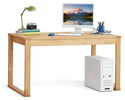 Produktbild von Schreibtisch 141x70x74 PC-Tisch Bürotisch Kernbuche geölt #1472
