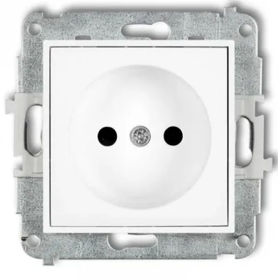 Productafbeelding van MINI-stopcontact, enkelvoudig, zonder afdekking, wit, model MGP-1p