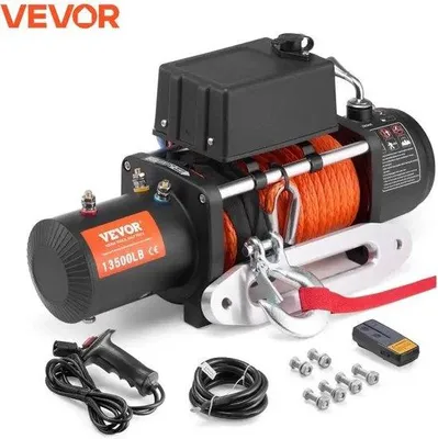Image de Treuil électrique 6,6 CV, câble de 25 m, télécommande, 6123 kg