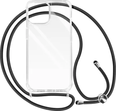 Obrázok produktu pre Avizar, ochranné puzdro s nylonovým remienkom (90 cm) pre Apple iPhone 15, priehľadné