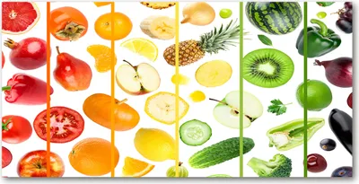 Produktbild von Tulup® Leinwandbild -100x50 cm - Wandkunst - Drucke auf Leinwand - Leinwanddruck  - Essen & Getränke - Mehrfarbig - Obst Gemüse