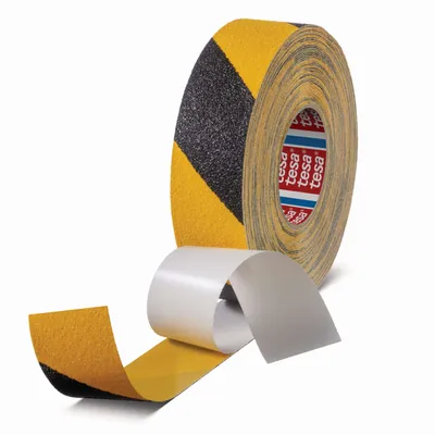 Image de tesa Antidérapant 60954 extra fort DIN 51130, 18m x 50mm, noir-jaune