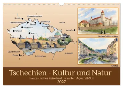 Produktbild von Tschechien - Kultur und Natur (Wandkalender 2027 DIN A3 quer), CALVENDO Monatskalender