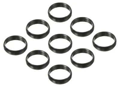 Dartschachtringe aus Aluminium, 9 Stück, schwarz