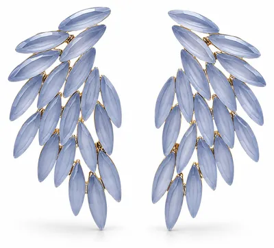 Produktbild von Ohrringe Ohrhänger Flügel Cat-Eye Stones  Sweet7 Lavendel