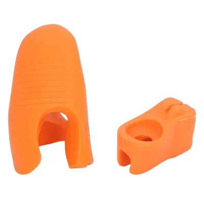 Image de 2 pièces Correcteur de doigté d'archet de violon, silicone souple et réutilisable, violon, archet de violon, outil de maintien, orange