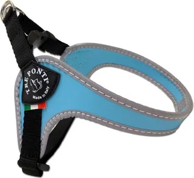 Produktbild von Tre Ponti RP250 Easy Fit Classic mit verstellbarem Bauchgurt, Click-Verschluss und reflektierendem Rand hellblau