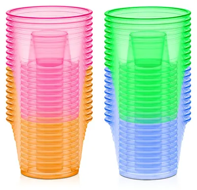 Bomb Shotgläser aus Kunststoff, 100 ml, 100 Stück, transparent