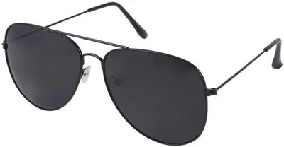 Image de Lunettes de soleil pour enfants à monture métallique, noires, entièrement noires, lot de 2.