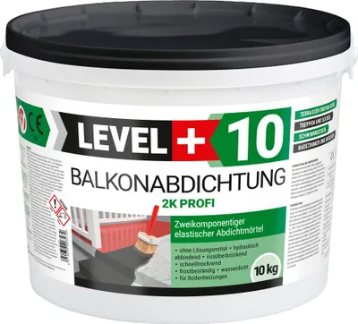 Produktbild von Balkonabdichtung 2K, 10 kg, Terrasse, Balkone, Keller, Dusche, Bad, Schwimmbäd, Dichtschlämme, Abdichtung RM10