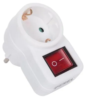 Image de Adaptateur Avec Interrupteur On/Off - 1 Prise - Schuko