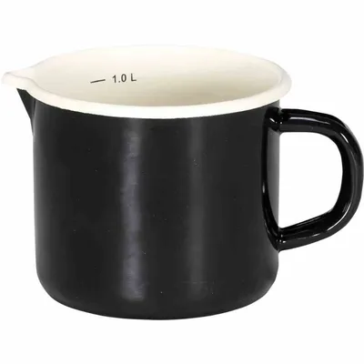 Image de Pot à lait "Triest" 12 cm avec bec verseur émail blanc