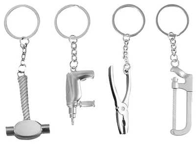 Produktbild von Multifunktionale Schraubendreher-Schlüsselanhänger - Mini Werkzeug in Silber - Yilceemy02502