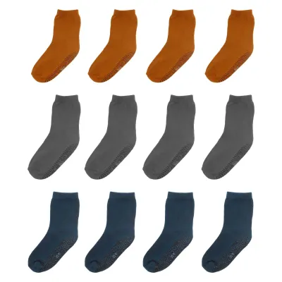 Produktbild von Mejale StoppersockenKinder 12 Paar Antirutschsocken Baby Jungen Rutschsocken ABS Baumwolle Socken Mädchen Crew Socks 12-18 Monate