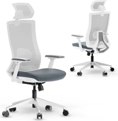 Produktbild von Ergonomischer Bürostuhl Schreibtischstuhl mit hoher Rückenlehne mit einzigartiger verstellbarer Lordosenstütze