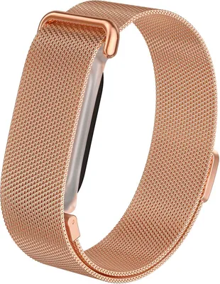 Produktbild von Stravo Milanaise-Armband aus Metall für Fitbit Air – Magnetverschluss, verstellbar – Roségold