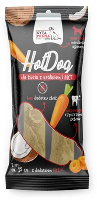 Produktbild von Syta Micha Hundekauartikel Hotdog mit Kaninchen MCT 15cm