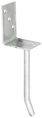 Produktbild von Alberts L-Pfostenträger mit Betonanker im Bundle, feuerverzinkt, zum Einbetonieren, Breite 80 mm, Höhe 104 mm, Länge Betonanker 200 mm