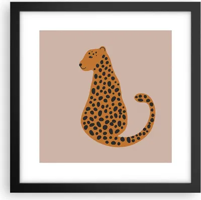 Produktbild von Gerahmtes Poster - Schwarzer Rahmen - Panther Grafik Leopard - 30x30 cm - Wand Bild - Wanddeko - Wandbilder - Kunstposter - Wandposter - Bilderrahmen - Bilder - Kunstdruck - P2BAC30x30-4893