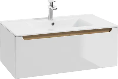 Produktbild von Waschtisch 80cm Livia mit 1 Schublade, Weiß