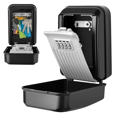 Schlüsselbox mit Zahlencode, 4-stellig, wasserdicht, für Wandmontage