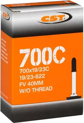 Zdjęcie produktu dla Dętka rowerowa Cst Presta 40 Mm czarna 700C / 18-25 czarna 700C