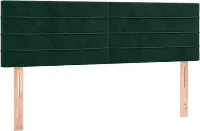 Obrázok produktu pre vidaXL Čelá postele tmavozelené 144 x 5 x 78/88 cm, zamat