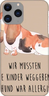 Produktbild von Mr. & Mrs. Panda Iphone 11 Pro Handyhülle Hund Basset Hound - Hundeglück - Geschenk, Lustiger Spruch, Lustig, Sprüche, Süß, Handy Case, Premium Kunststoff