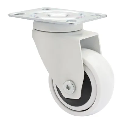 Produktbild von WAGNER Design 3C - Lenkrolle soft - Durchmesser Ø 50 mm, weiß, Kugellager, Anschraubplatte, Tragkraft 50 kg - 01225101
