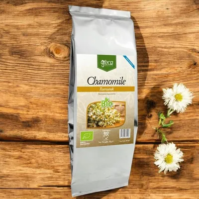 Produktbild von Greco Wilder Kamille 30g Ökologisch Kräuteraufguss Natürlicher Kamillentee