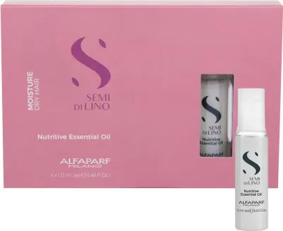 Obrázek produktu pro Hydratační a vyživující olej pro suché vlasy Semi di Lino Moisture (Nutritive Essential Oil) 6 x 13 ml