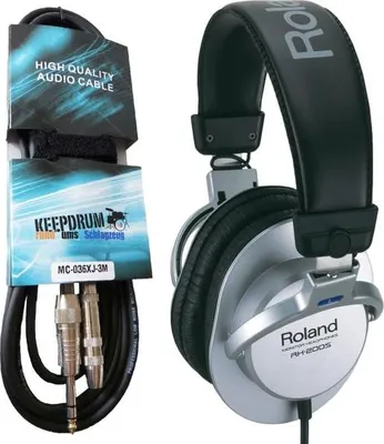 Zdjęcie produktu dla Roland RH-200S Silver z 3-metrowym kablem przedłużającym