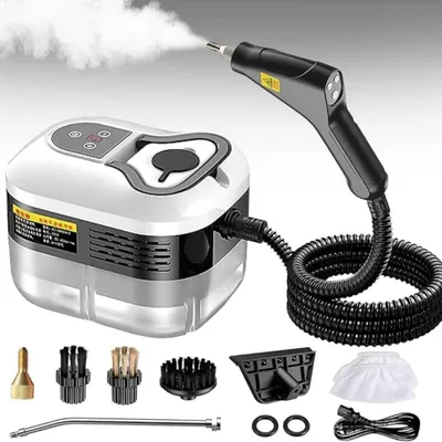 Produktbild von Dampfreiniger - Handgerät - 2500 W - Hochdruckdampf - Hohe Temperatur - Sterilisation - Für Haushalt, Auto, Dunstabzugshaube und Klimaanlage