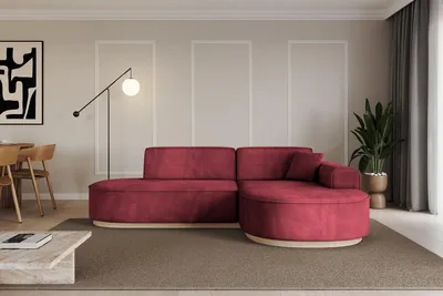 Produktbild von ALTDECOR Ecksofa in L-Form MARI-L1-v1 - 243x171x83 cm Bordeauxrot - Corner Sofa Bett Eckcouch Couch Wohnlandschaft Cauchsofa