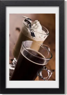 Produktbild von Bild 20x30 MDF-Rahmen, Wandkunst Frappe Kaffee
