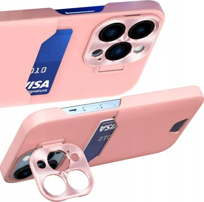 Immagine prodotto di Custodia in pelle con supporto per Iphone 14 Plus Portafoglio con supporto Rosa