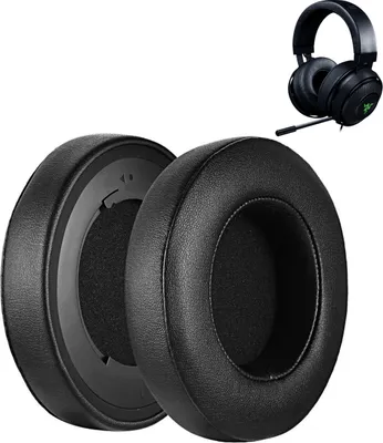 Produktbild von TRADEBIT 2x Ersatz Ohrpolster für RAZER KRAKEN PRO V2 7.1 Mobile Chroma Schwarz Kopfhörer