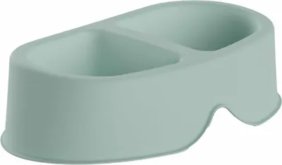 Zdjęcie produktu dla Miska na karmę dla psów plastikowa 20138 zielona plastikowa 0,5 L podwójna