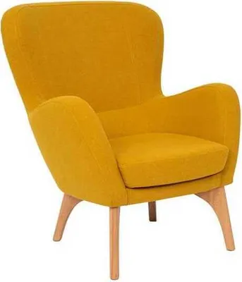 Immagine prodotto di Poltrona gialla di design Poltrona imbottita da salotto Elegante poltrona singola