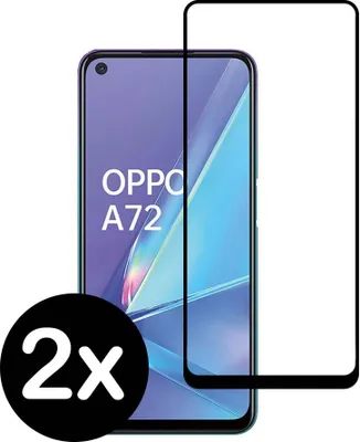 Produktbild von Smartphonica Full cover Glas Displayschutzfolie für Oppo A72 aus gehärtetem Glas mit abgerundeten Ecken - 2 Stück